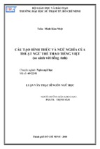 Cấu tạo hình thức và ngữ nghĩa của thuật ngữ thể thao tiếng việt (so sánh với tiếng anh)