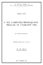 Vấn đề campuchia trong quan hệ thái lan – việt nam (1979   1991)