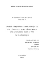 Cải biên và định chuẩn trắc nghiệm tri giác của hans eysenck dành cho học sinh lứa tuổi từ 10 đến 15 tuổi tại tp.hổ chí minh