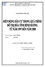 định hướng, giải pháp phát triển dân số, phân bố dân cư và đẩy mạnh quá trình đth tỉnh bình dương đến năm 2020.