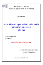 Tiềm năng và định hướng phát triển bền vững thủy sản bến tre