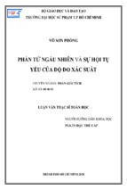 Phần tử ngẫu nhiên và sự hội tụ yếu của độ đo xác suất