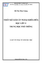 Thiết kế giáo án ngoại khóa hóa học lớp 11 trung học phổ thông