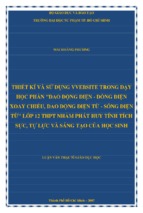 Thiết kí và sử dụng vvebsite trong dạy học phần dao động điện   dòng điện xoay chiều, dao động điện từ   sóng điện từ lớp 12 thpt nhằm phát huy tính tích sực, tự lực và sáng tạo của học sinh