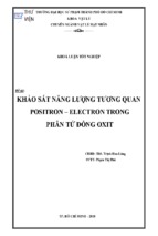 Khảo sát năng lượng tương quan positron – electron trong phân tử đồng oxit