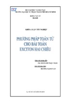 Exciton – bài toán exciton hai chiều