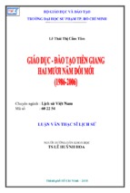 Giáo dục  đào tạo tiền giang hai mươi năm đổi mới (1986  2006)