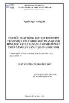 Tổ chức hoạt động học tập theo tiến trình nhận thức khoa học phần quanh hình học vật lý 11 nâng cao nhằm phát triển năng lực sáng tạo của học sinh