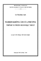 Nghiệm không âm của phương trình vi phân hàm bậc nhất