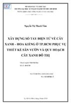 Xây dựng sổ tay điện tử về cây xanh – hoa kiểng ở tp.hcm phục vụ thiết kế sân vườn và quy hoạch cây xanh đô thị