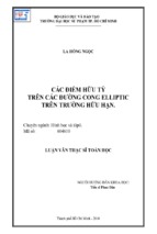 Các điểm hữu tỷ trên các đường cong elliptic trên trường hữu hạn