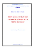 Thiết kế giáo án dạy học theo nhóm môn hóa học 9 trung học cơ sở