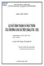 Sự ra đời và phát triển của thương cảng hà tiên (thế kỷ xvii – xviii)