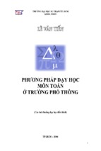 Phương pháp dạy học môn toán ở trường phổ thông