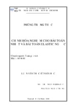 Chỉnh hóa nghiệm cho bài toán nhiệt và bài toán elastic ngược