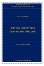 Hiện thực và huyền thoại trong tác phẩm franz kafka