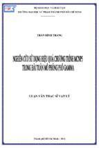 Nghiên cứu sử dụng hiệu quả chương trình mcnp5 trong bài toán mô phỏng phổ gamma”