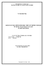 Khảo sát đặc điểm sinh học một số nhóm nấm sợi từ rừng ngập mặn cần giờ tp. hồ chí minh