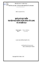 Khảo sát đặc điểm truyện ngắn đồng bằng sông cửu long từ 1975 đến nay.