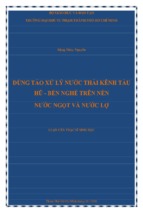 Dùng tảo xử lý nước thải kênh tàu hũ   bến nghé trên nền nước ngọt và nước lợ