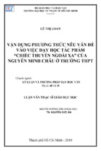 Vận dụng phương thức nêu vấn đề vào việc dạy học tác phẩm “chiếc thuyền ngoài xa” của nguyễn minh châu ở trường thpt