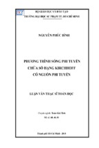 Phương trình sóng phi tuyến chứa số hạng kirchhoff có nguồn phi tuyến