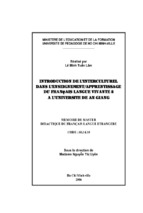 Introduction de l’interculturel dans l’enseignement apprentissage du français langue vivante 2 a l’universite de an giang