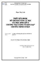 Thiết kế e  book hỗ trợ khả năng tự học của học sinh lớp 12 chương “đại cương về kim loại” chương trình cơ bản