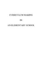 Curriculum making in an elementary school