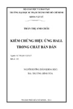 Kiểm chứng hiệu ứng hall trong chất bán dẫn