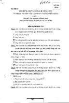 Đề thi Câu hỏi trắc nghiệm quản lý nhà nước