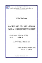 Các bất biến của một lớp con các đại số lie giải được 4 chiều