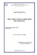 Thác triển ánh xạ chỉnh hình kiểu riemann