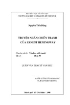 Chiến tranh hiện diện trong tác phẩm của hemingway