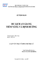 Du lịch an giang tiềm năng và định hướng