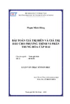 Bài toán giá trị biên và giá trị đầu cho phương trình vi phân trung hòa cấp hai