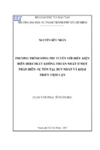 Phương trình sóng phi tuyến với điều kiện biên dirichlet không thuần nhất ở một phần biên sự tồn tại, duy nhất và khai triển tiệm cận