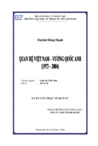 Quan hệ việt nam – vương quốc anh từ năm 1973 đến năm 1990