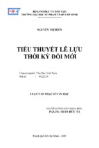 Tiểu thuyết lê lựu thời kỳ đổi mới