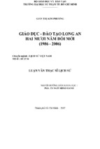 Giáo dục   đào tạo long an hai mươi năm đổi mới (1986   2006)