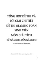 Tổng hợp đề thi và lời giải chi tiết đề thi olympic toán sinh viên môn giải tích từ năm 2006 đến năm 2012   lê phúc lữ