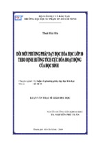 Phương pháp dạy học hóa học theo định hướng tích cực hóa hoạt động của học sinh