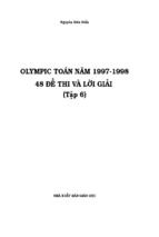 Tuyển tập đề thi olympic toán các nước [6 tập   có lời giải]   tập 6