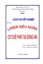 Laser siêu ngắn và cơ chế phát xạ sóng hài.