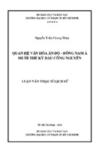 Quan hệ văn hóa ấn độ   đông nam á mười thế kỷ đầu công nguyên