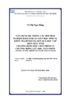 Xây dựng hệ thống câu hỏi trắc nghiệm khách quan giúp học sinh tự kiểm tra đánh giá kết quả học tập trên máy tính chương động học chất điểm và chương động lực học chất điểm