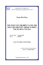 Bài toán giá trị biên và giá trị đầu cho phương trình vi phân trung hòa cấp ha