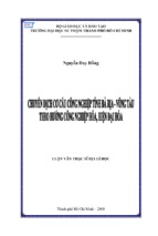 Hiện trạng chuyển dịch cơ cấu công nghiệp tỉnh bà rịa – vũng tàu theo hướng công nghiệp hoá, hiện đại hoá