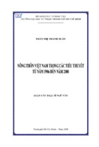 Nông thôn việt nam trong các tiểu thuyết từ năm 1986 đến năm 2000