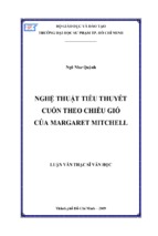 Nghệ thuật tiểu thuyết cuốn theo chiều gió của margaret mitchell